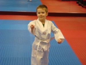 Second Taekwondo lesson.